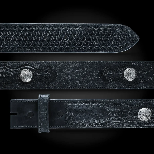 Our Mahogany Leather Belt is crafted for those who appreciate classic Western style with a refined edge, this belt features a richly textured ostrich-stamped base—offering the bold, exotic look of genuine ostrich leather without the high price tag. The sl